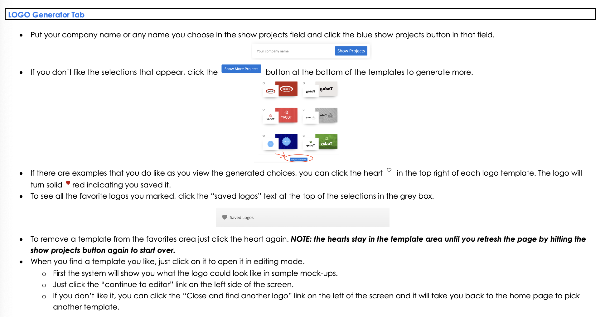Easy make logo quick start guide logo generator tab knowledgebase